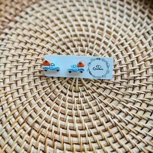 Pumpkin Truck Stud Clay Earrings